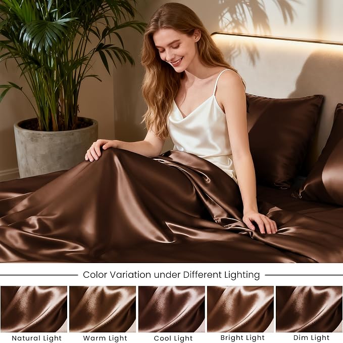 Love's cabin Full Size Satin Sheet Sets - Image 7