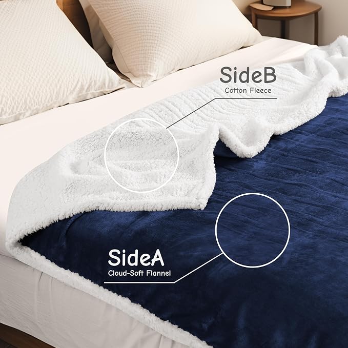 Electric Heated Blanket Queen Size 84"x90", Soft Flannel - Image 4