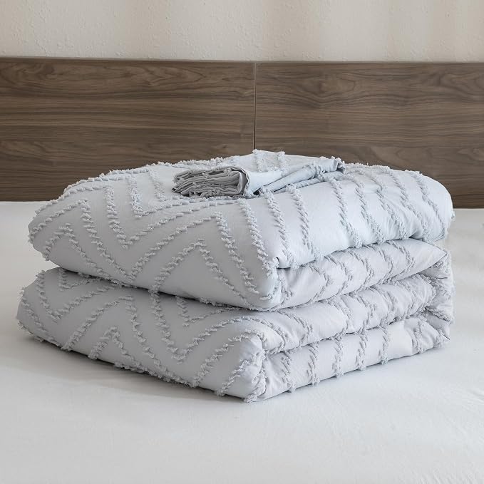 Andency Silver Grey Oversized Super King Plus Comforter Set 128x120, Extra - Image 7