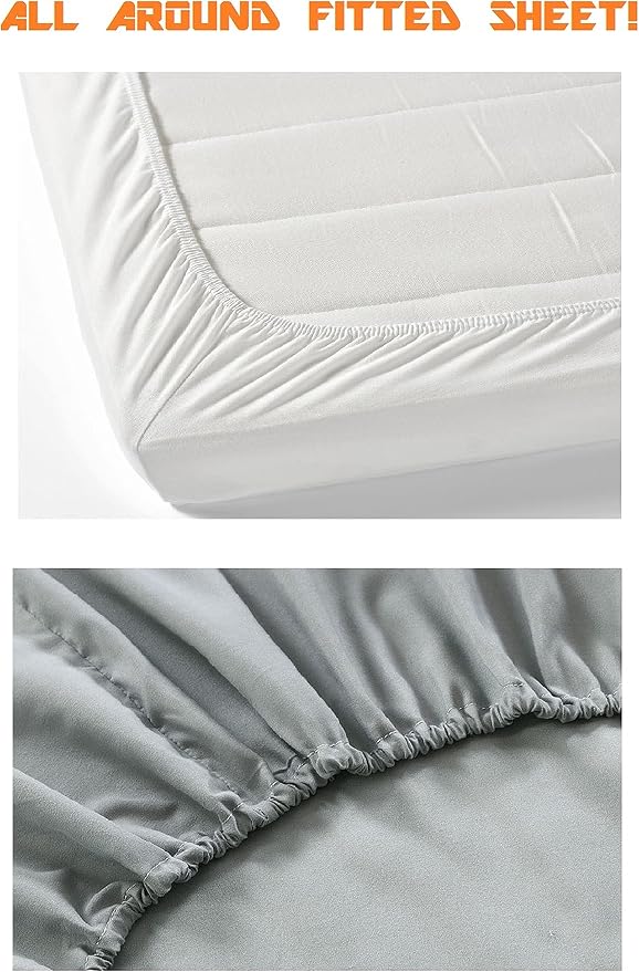 Elegant Comfort Luxury Soft 1500 Premier Hotel Quality 4-Piece Sheet Wrinkle - Image 4