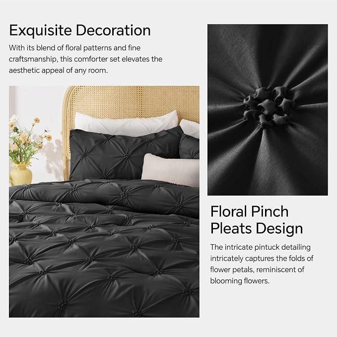 BEDELITE Black King Size Comforter Set - Image 4