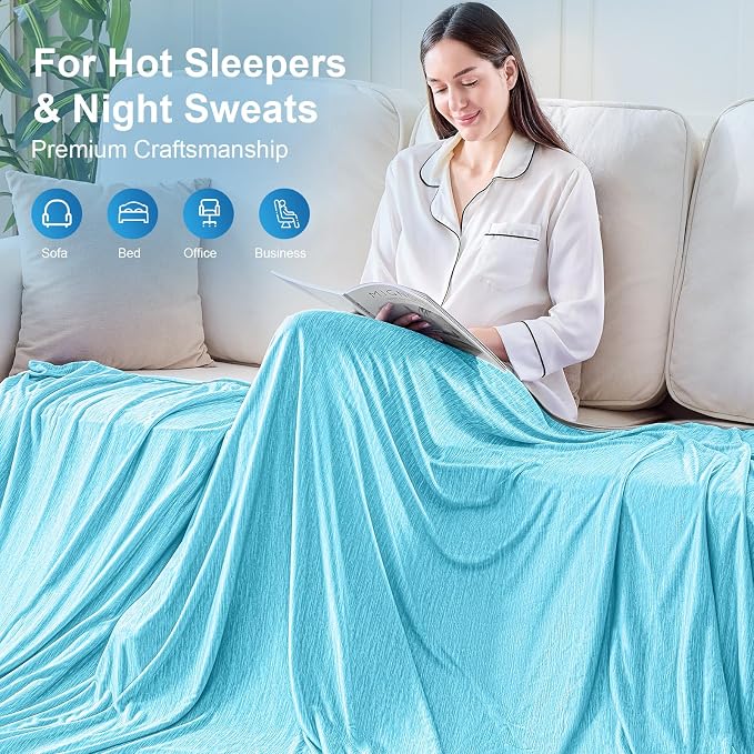 KMUSET Cooling Blanket Twin XL, Double Sided Summer Cooling Blankets - Image 8