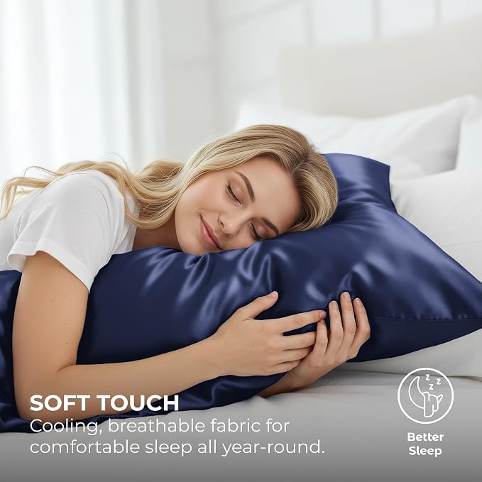 Pure Bedding Satin Pillowcase 2 Pack - Image 3