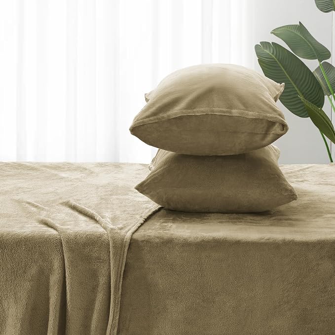 BEDELITE Flannel Sheets Full Size Camel - Image 7