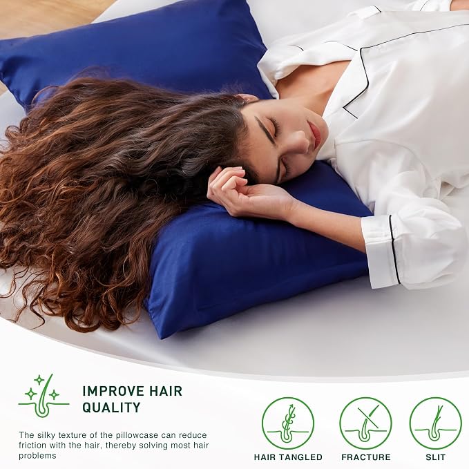 Love's cabin Satin Pillowcase Set of 2 Standard Size 20x26, Cooling Pillow - Image 4