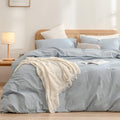 BESTOUCH Duvet Cover Set 100% Washed Cotton Linen Feel Super Soft Comfortable by BESTOUCH
