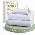 LANE LINEN 100% Organic Printed Cotton Sheets Twin Size, Classic Ticking Stripe by LaneLinen