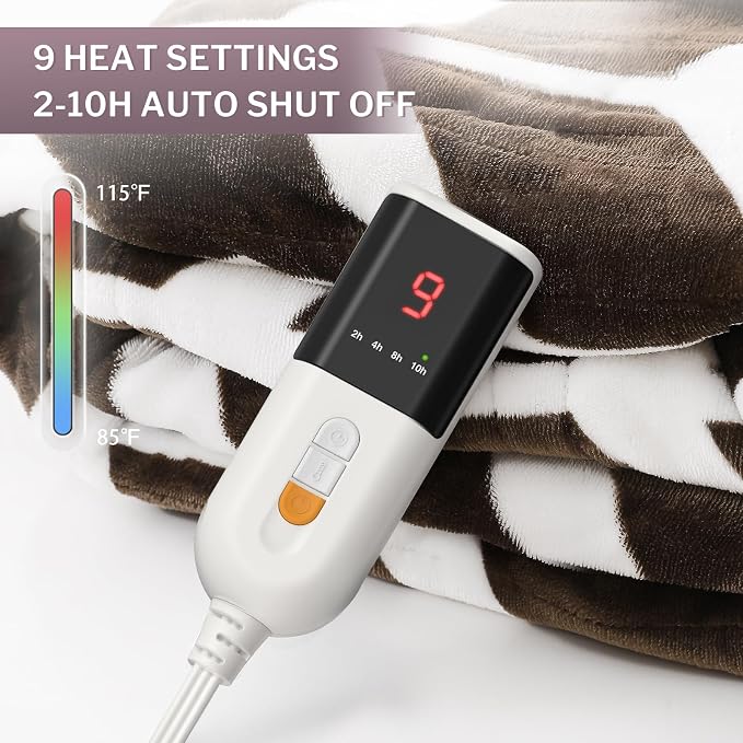 VENTIMI Electric Blanket Heated Throw, Fast Heating Blankets - Image 2