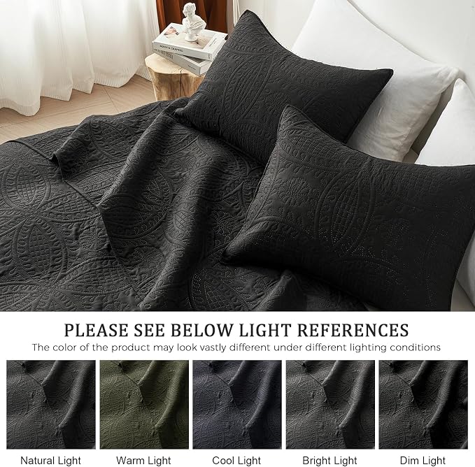 akkialla Queen Quilt Bedding Set, Lightweight Soft Bedspread Coverlet, Modern - Image 6
