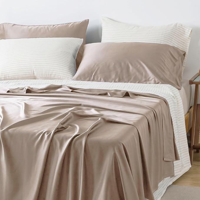 NATUREFIELD Pillowcases Rayon Derived from Bamboo Pillow Cases King Size Set of - Image 3