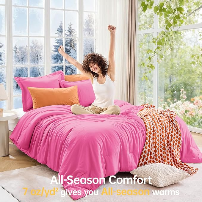MUXHOMO Queen Comforter Set, All Season Ultra Soft Down Alternative Bedding - Image 4