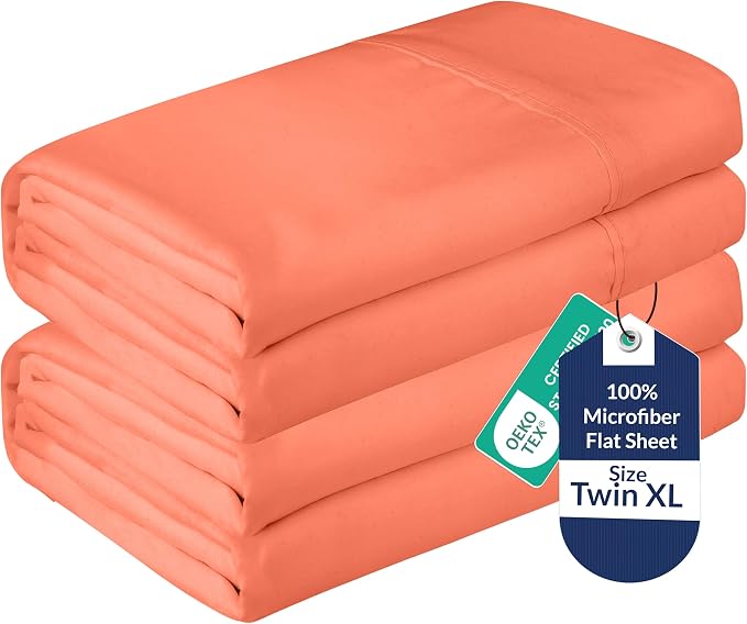 Royale Linens 2 Pack Bulk Flat Sheet Set by ROYALELINENS