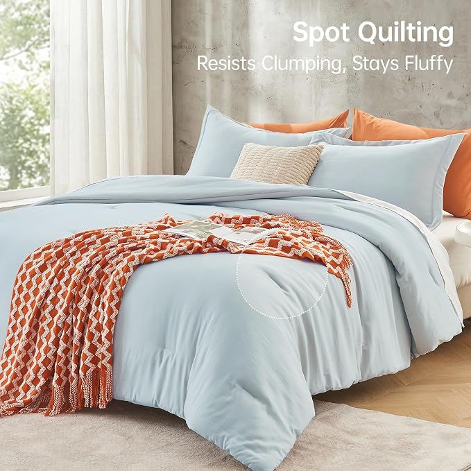 MUXHOMO Queen Comforter Set, All Season Ultra Soft Down Alternative Bedding - Image 5