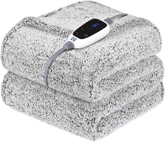 Sealy Electric Blanket Heated Throw 50"x60" Soft Double Sherpa Super Cozy by Sealy