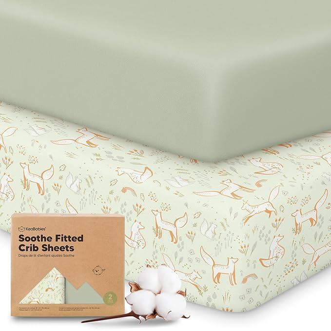 KeaBabies 2-Pack Organic Crib Sheets by KeaBabies