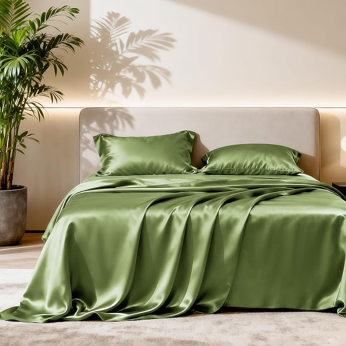 Love's cabin Twin XL Satin Sheet Sets by Lovescabin
