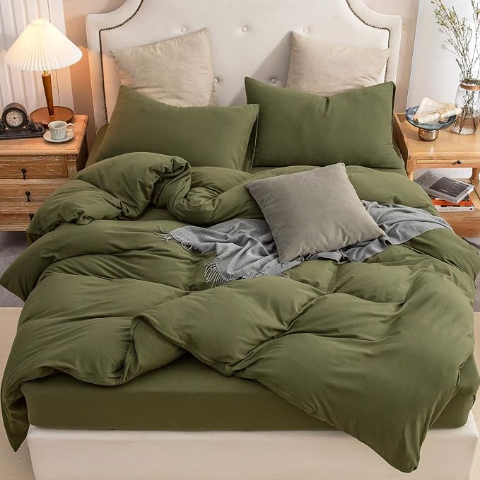 PURE ERA Jersey Knit Duvet Cover Set 100% T-Shirt Cotton Super Soft Comfy 2pc by PUREERA