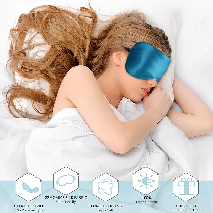 Silk Sleep Mask 100% 22 Momme Mulberry, Sleep Eye Mask - Image 3