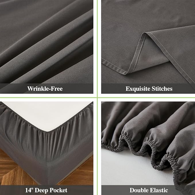 ILAVANDE King Size Sheets Set 6 Piece, Hotel Luxury Super Soft 1800 Series - Image 5