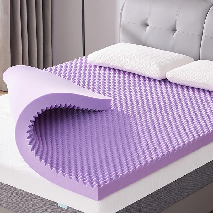 SINWEEK 3 Inch Egg Crate Memory Foam Mattress Topper Full Size, Soft Mattress by SINWEEK