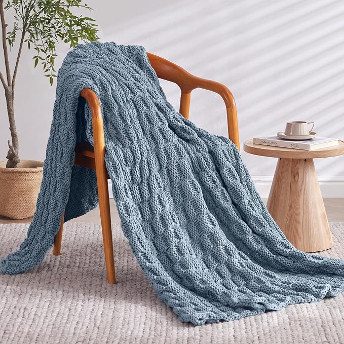 Knitted Weighted Blanket Kids, No Beads Heavy Blanket 36” x 48'' 5lbs, - Image 2