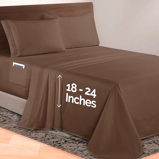 Elegant Comfort Luxurious 1500 Premium Hotel Quality Microfiber 4-Piece Sheet - Image 2