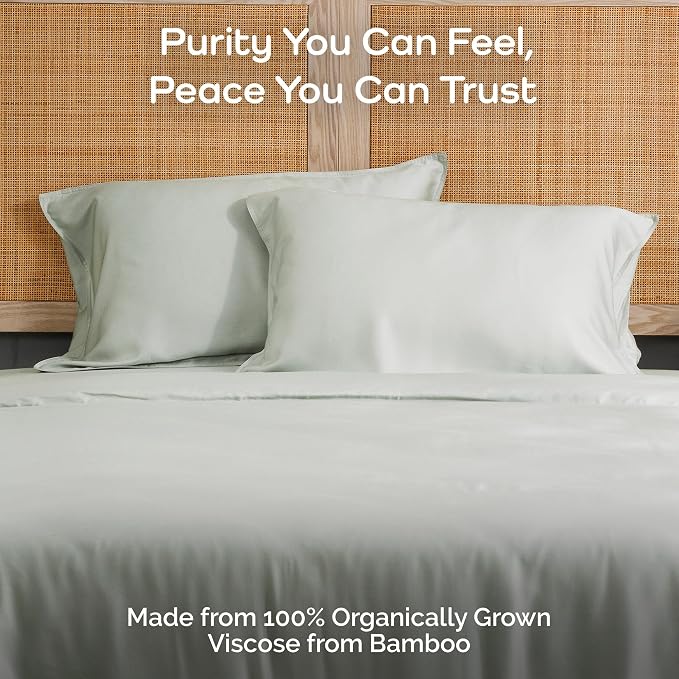 Pillow Cases Queen Size Set of 2 Pillowcases 100% Viscose from Bamboo Cooling - Image 2