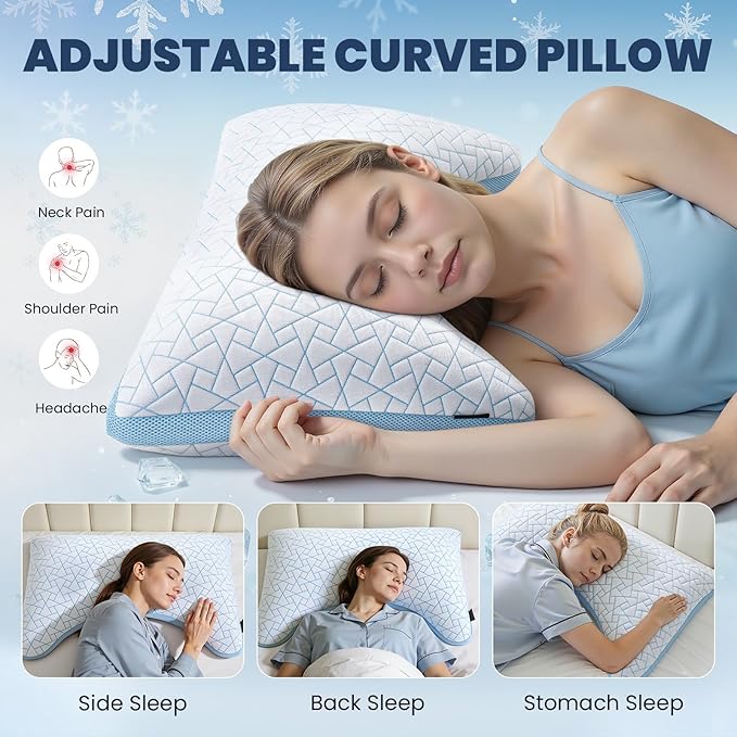 A-Pce Adjustable Pillow, Queen Size Bed Pillows - Image 2