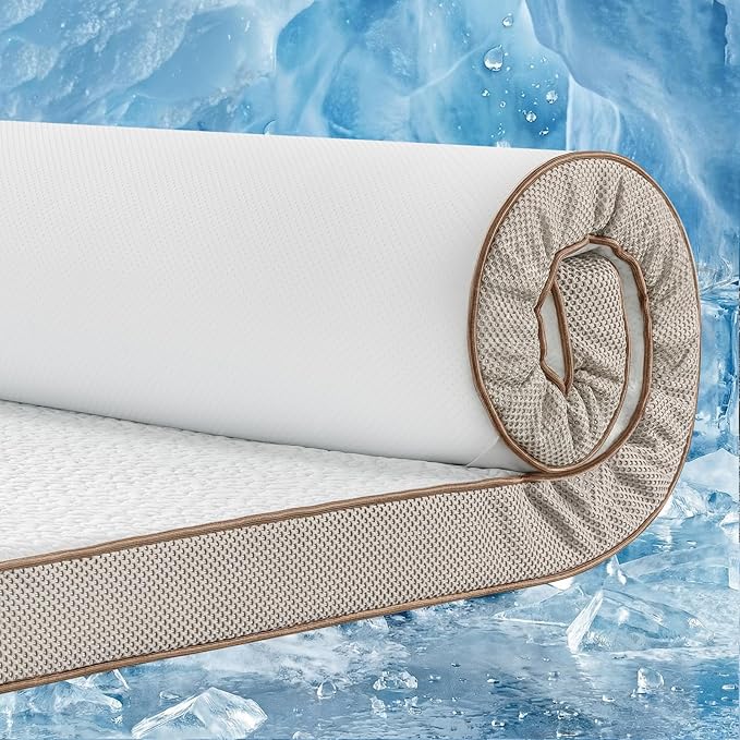 BedStory Cooling Mattress Topper Twin Size, 3 Inch Gel Infused Memory Foam by BedStory