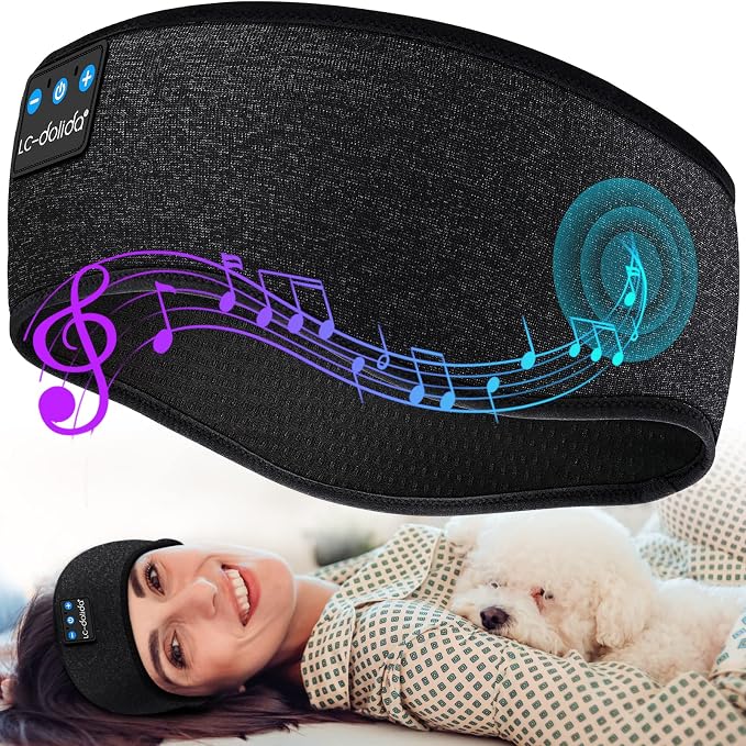 LC-dolida Sleep Headphones Headband Bluetooth 5.4, Headband Earphones Wireless by LC-dolida