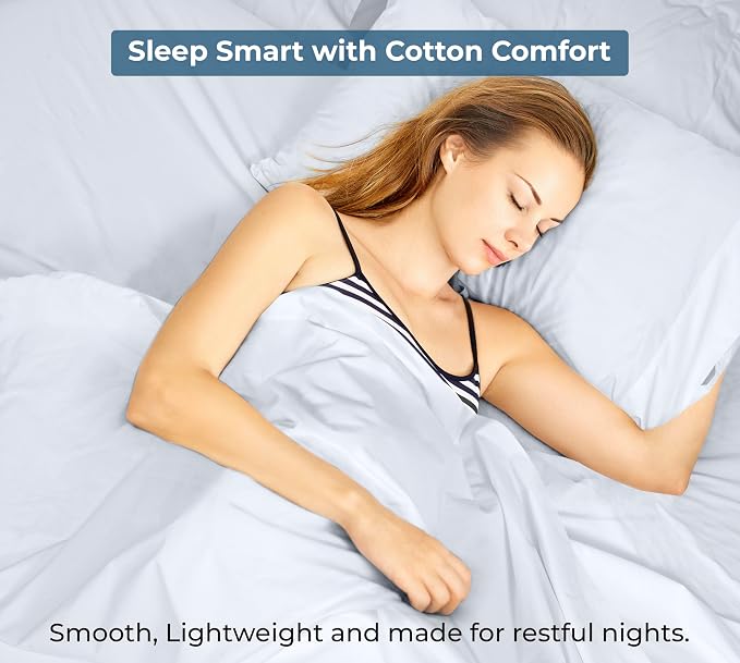 Royale Linens 100% Organic Cotton Twin Flat Sheet Only - Image 9