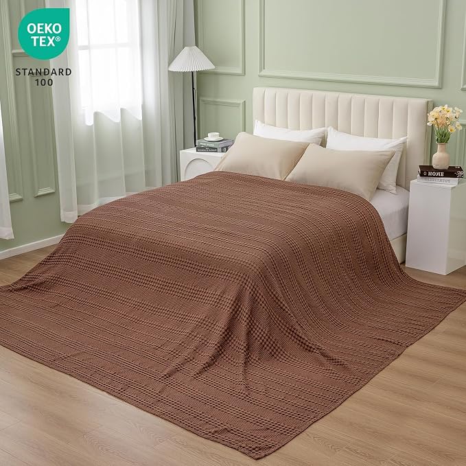 PHF Cooling Waffle Blanket California King Size, Lightweight 60% Rayon from - Image 6