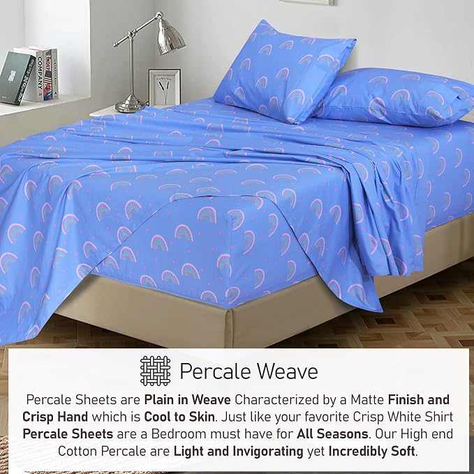 RUVANTI 100% Cotton Sheets – Twin Size Percale Bedding, Cooling & Breathable - Image 6