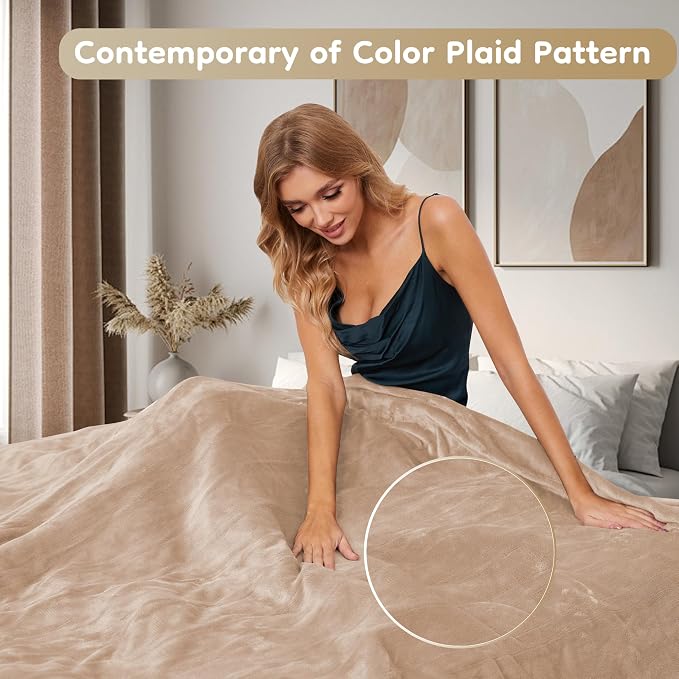 LaffyLo Heated Throw Blanket 50 x 60, Fast Heating Electric Blanket, Flannel - Image 6