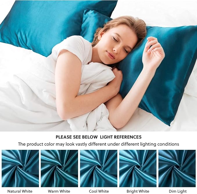 Pure Silk Pillowcase for Hair and Skin Made in USA, 22 Momme Real Silk Pillow - Image 2