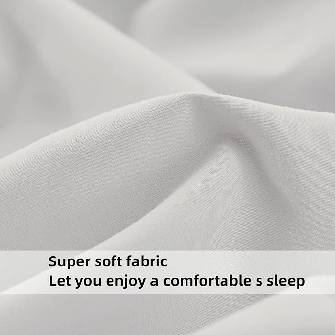 HBHLFZ Full Fitted Sheet Only, Soft Breathable Bottom Sheet - Image 4