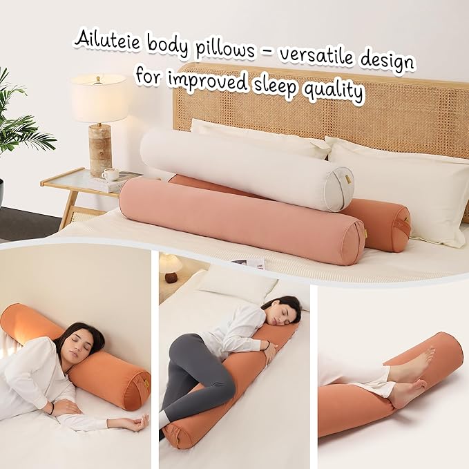 Body Pillow for Adults, Long Round Pillow, Big Cylindrical Pillow, Large Full - Image 6
