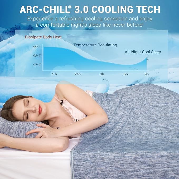 Elegear Revolutionary Cooling Blanket Queen Absorbs Heat to Keep Body Cool - Image 2