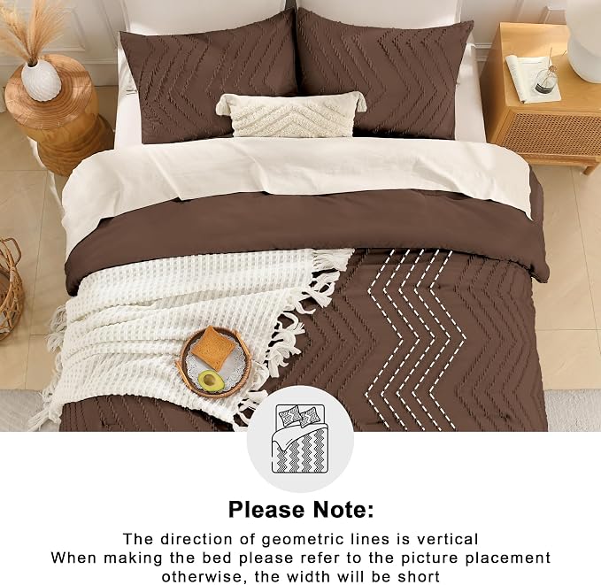 Andency Brown Twin/Twin XL Comforter Set, Twin Bed Comforter - Image 5
