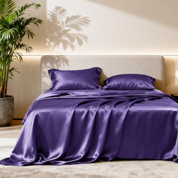 Love's cabin Satin Queen Sheets Set by Lovescabin