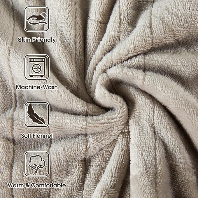 Tefici Electric Heated Blanket Twin, Super Cozy Soft 2-Layer Flannel 62" x 84" - Image 7