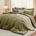 MUXHOMO 7 Pieces California King Comforter Set, Soft Bed in a Bag Cal King Size by MUXHOMO