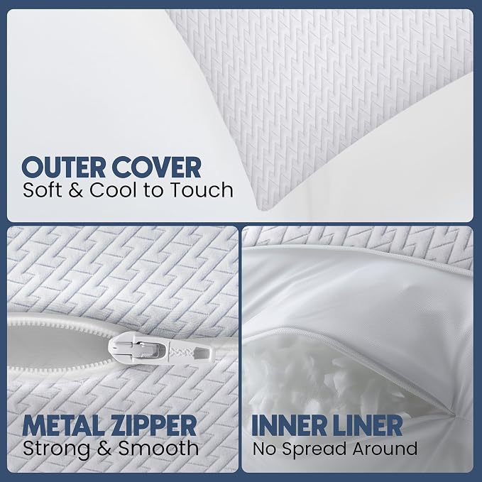 Utopia Bedding Shredded Memory Foam Pillows, Cooling Adjustable Bed Pillows - Image 7