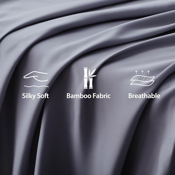 Bamboo Viscose Flat Sheets Only, Sateen Weave Calking Size Flat Sheet Only - Image 3