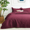 Love's cabin Quilts for Full Bed Burgundy Bedspreads Bedding Set by Lovescabin