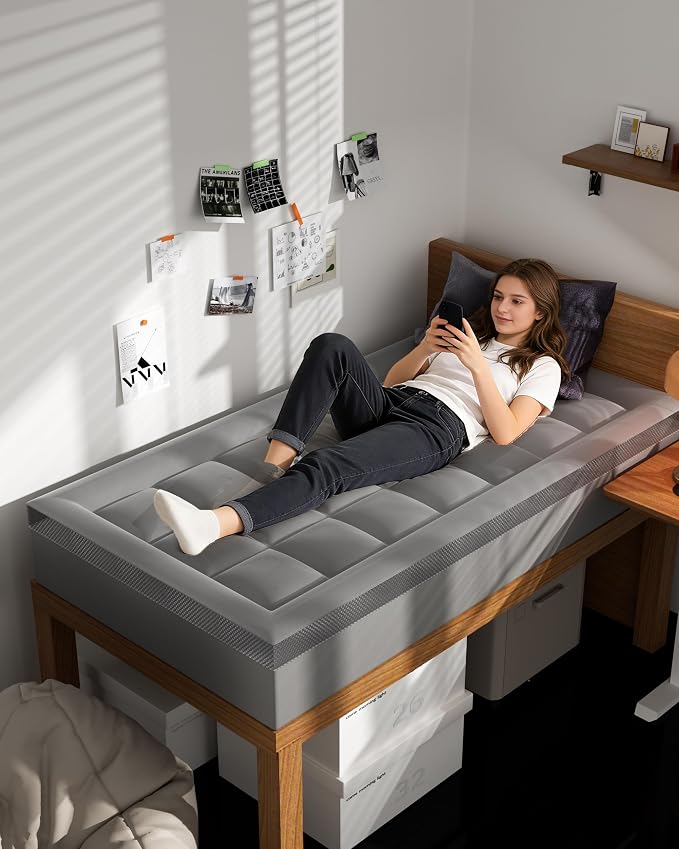 Dual Layer 4 Inch Memory Foam Mattress Topper Twin XL - Image 6