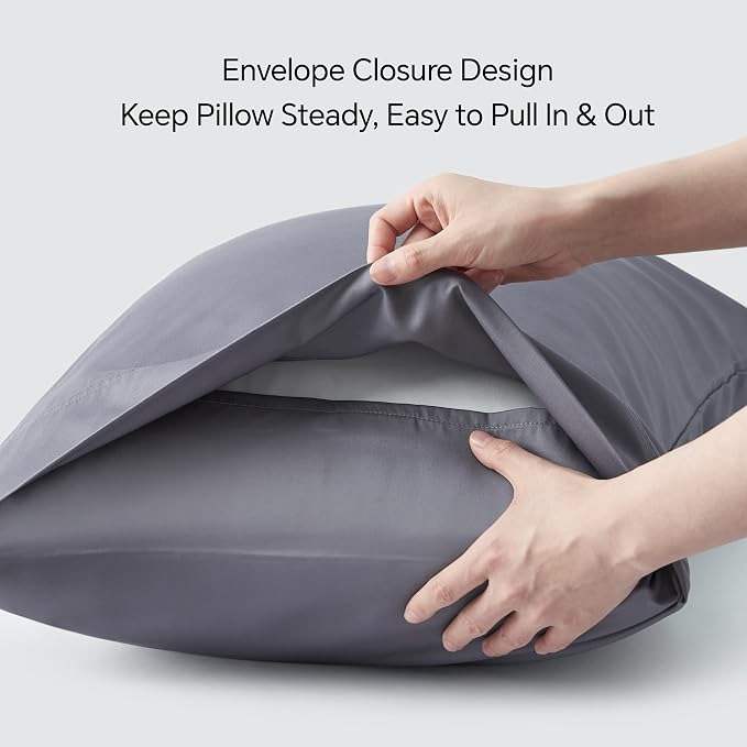 BEDELITE King Size Pillow Cases Set of 2, Rayon Derived from Bamboo, Cooling - Image 6
