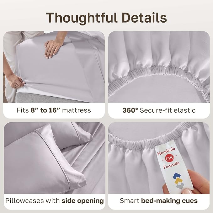 California Design Den Soft Full Size 100% Cotton Sheet Sets, 400 Thread Count - Image 6