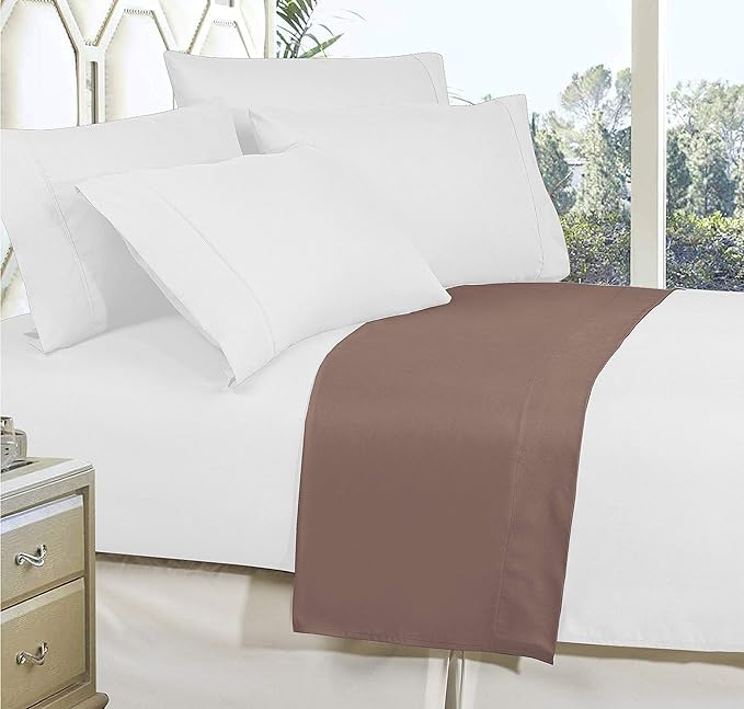 Elegant Comfort Premium Hotel Quality 1-Piece Flat Sheet, Luxury and Softest - Image 2