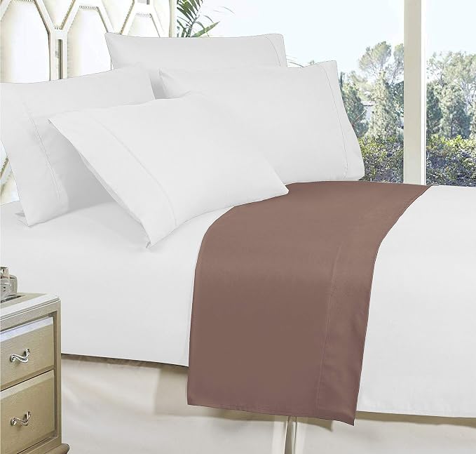 Elegant Comfort Premium Hotel Quality 1-Piece Flat Sheet, Luxury and Softest - Image 3
